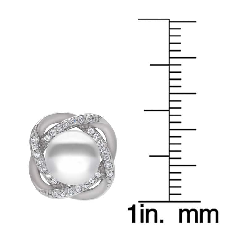 Victoria Townsend Silver Plated Cubic Zirconia Stud Earrings