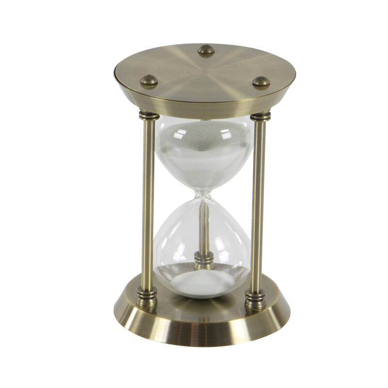 Metal Hourglass Sand Timer - Brass - Roche River Decor