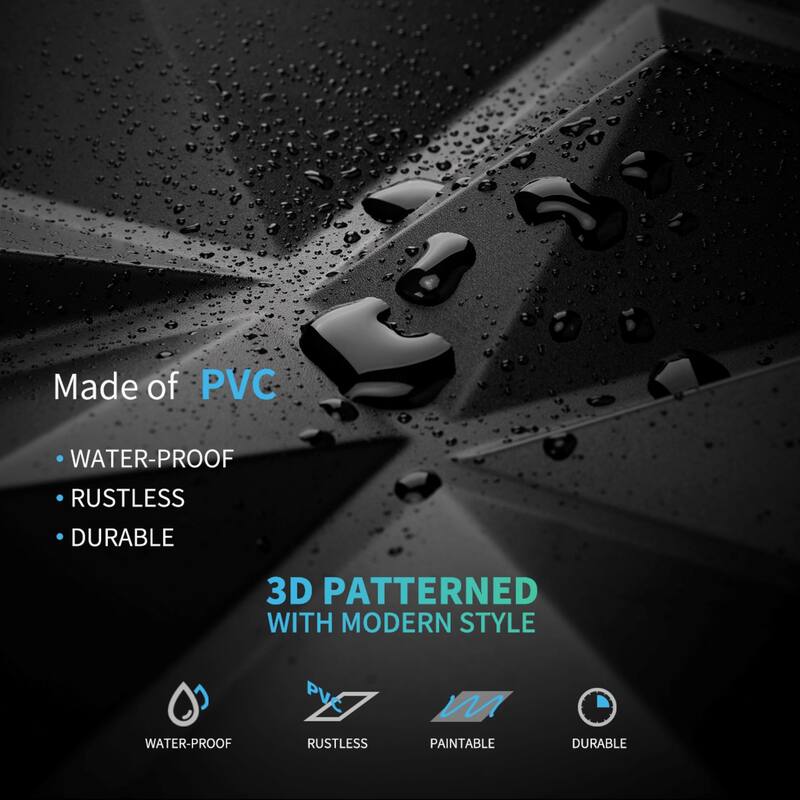 Art3d 3D Wall Panels PVC Diamond Design (32 Sq.Ft)
