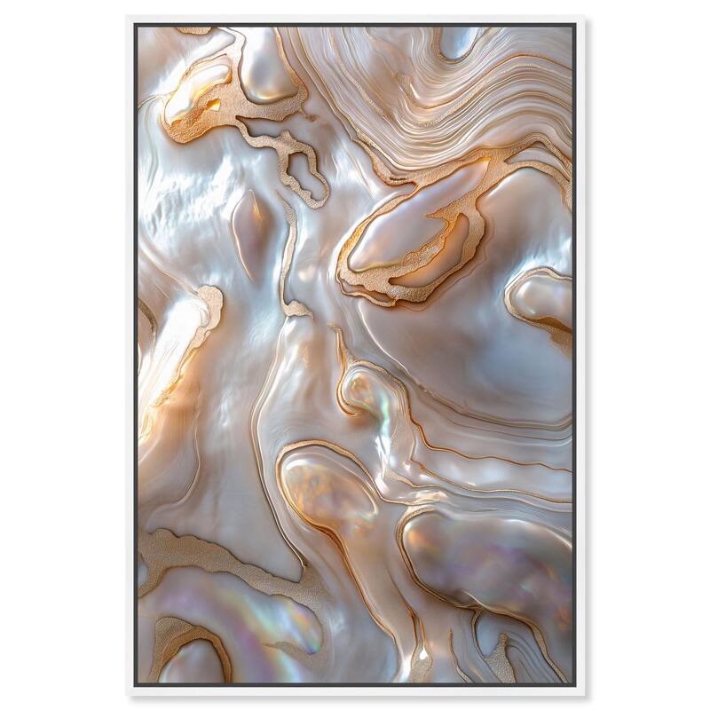 Fluid Preciousness I Canvas by Art Remedy - White - 16" x 24"