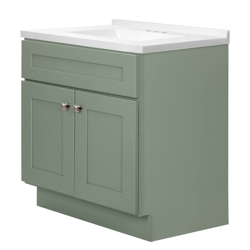 Brookings 31 Inch Assembled Bath Vanity with Modern Sink Top
