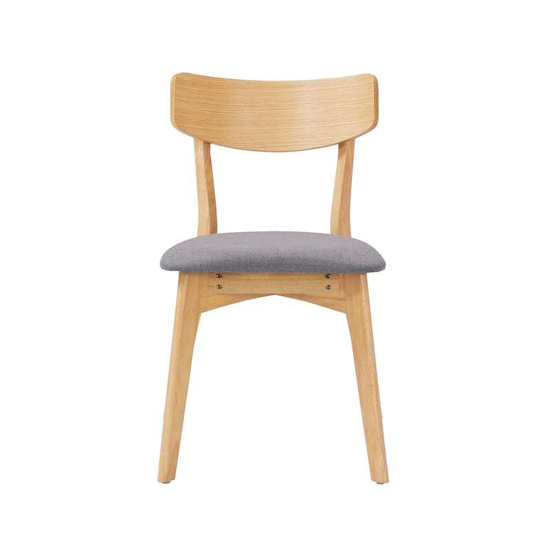 Chazz Mid-Century Modern Upholstered Rubberwood Dining Chairs (Set of 2/4) by Christopher Knight Home