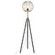 preview thumbnail 3 of 6, Parry Industrial Metal Tripod Floor Lamp in Antique Brass Finish