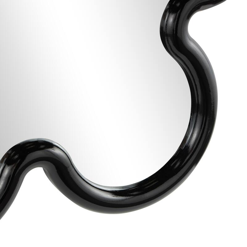 Black or White Wood Large Star Room Wall Mirror