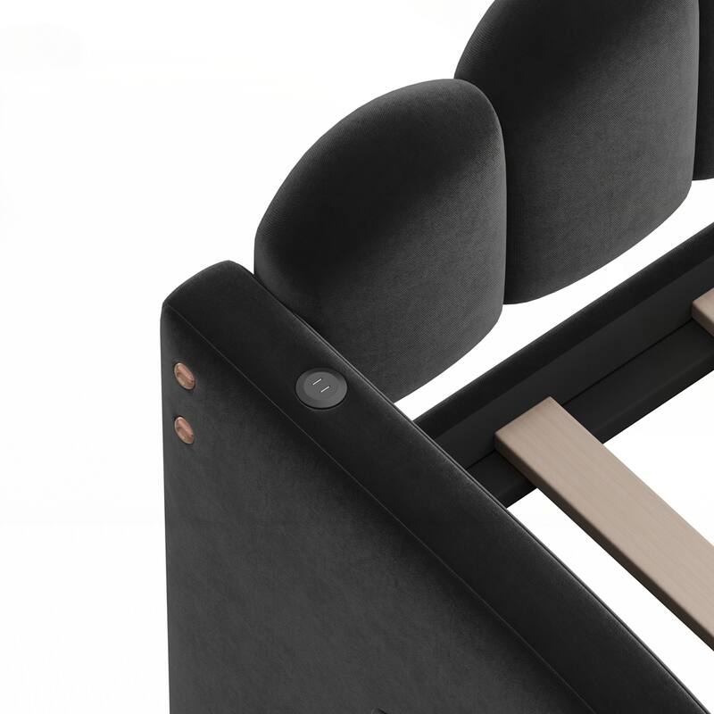 Velvet Sofabed with USB Charging Ports