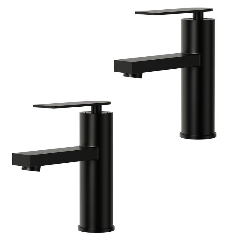 2-Pack Single Lever Handle Bathroom Sink Faucet Single Hole Basin Faucet
