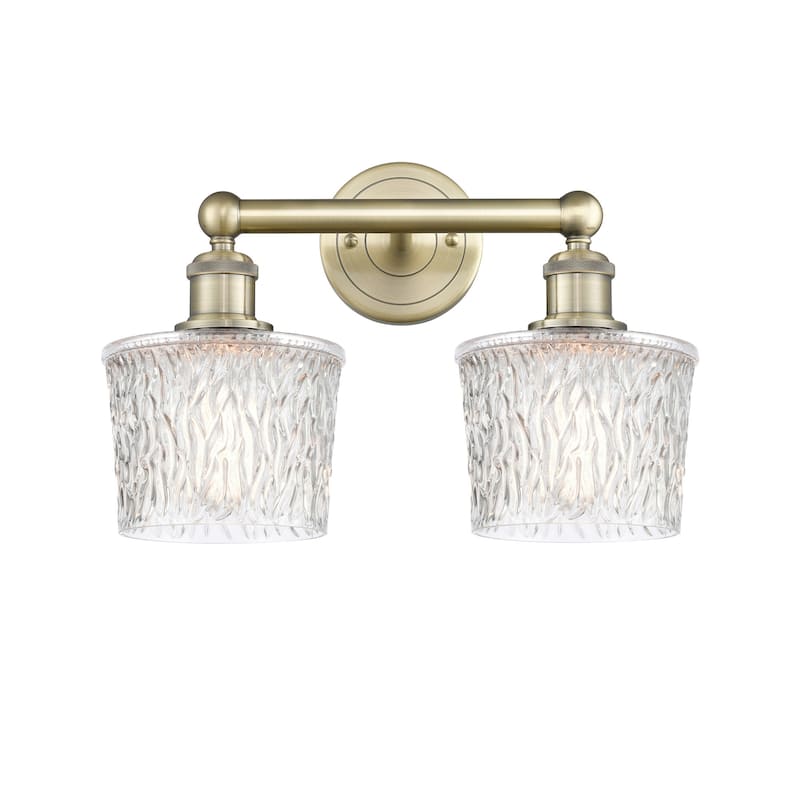 Innovations Lighting 616-2W-11-16 Niagra Vanity Niagra 2 Light 16" - Antique Brass / Clear