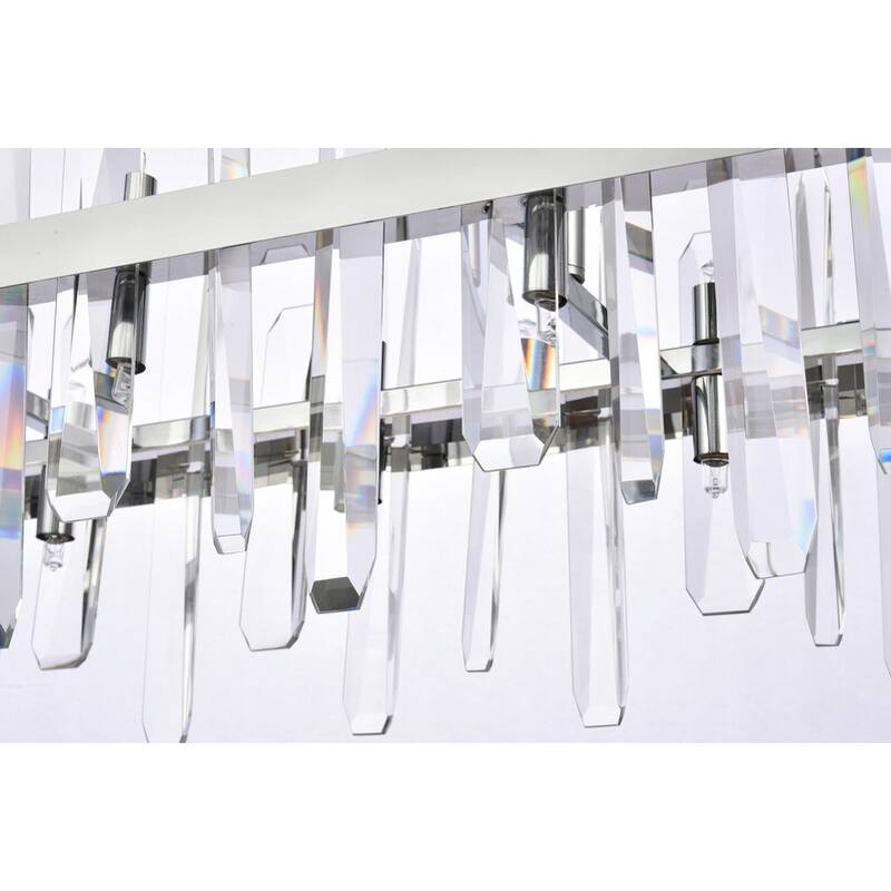 Indigo Home 36 inch crystal rectangle chandelier
