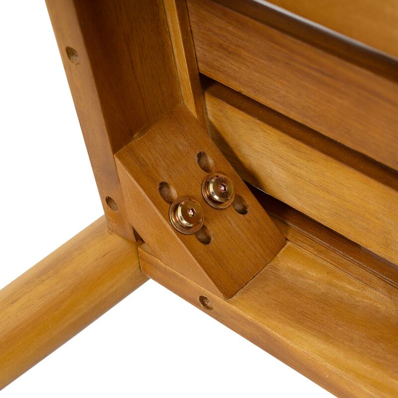 Christopher Knight Home - Meadowbrook Outdoor Acacia Wood 5-Piece Dining Set with Cushioned Chairs