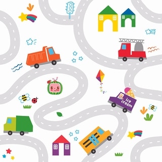 Multicolor CoComelon Road Map Peel and Stick Wallpaper by RoomMates