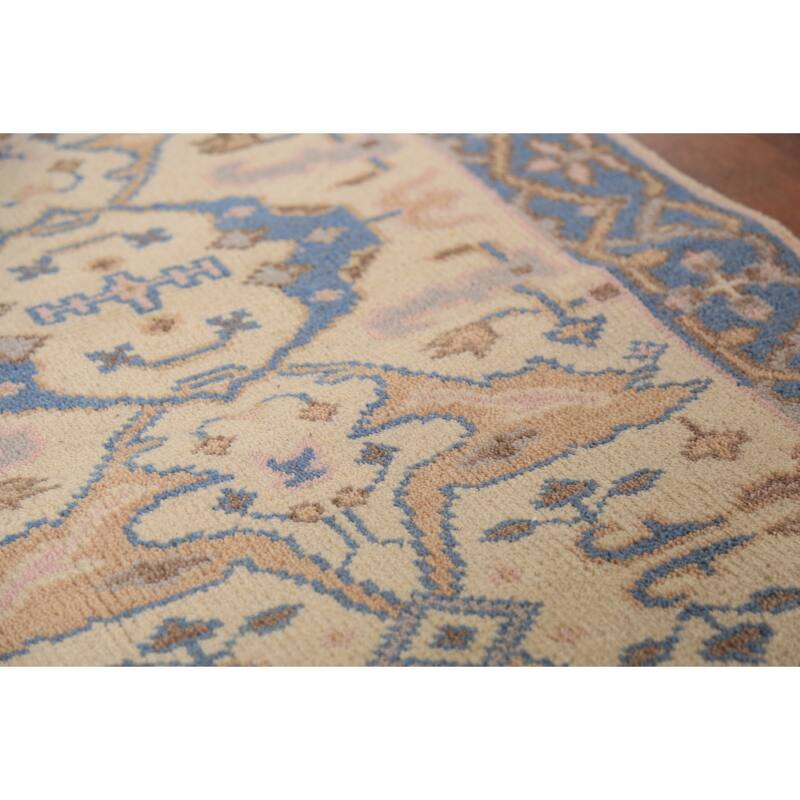 Earth Tone Oushak Oriental Runner Rug Handmade Wool Carpet - 2'6" x 7'10"