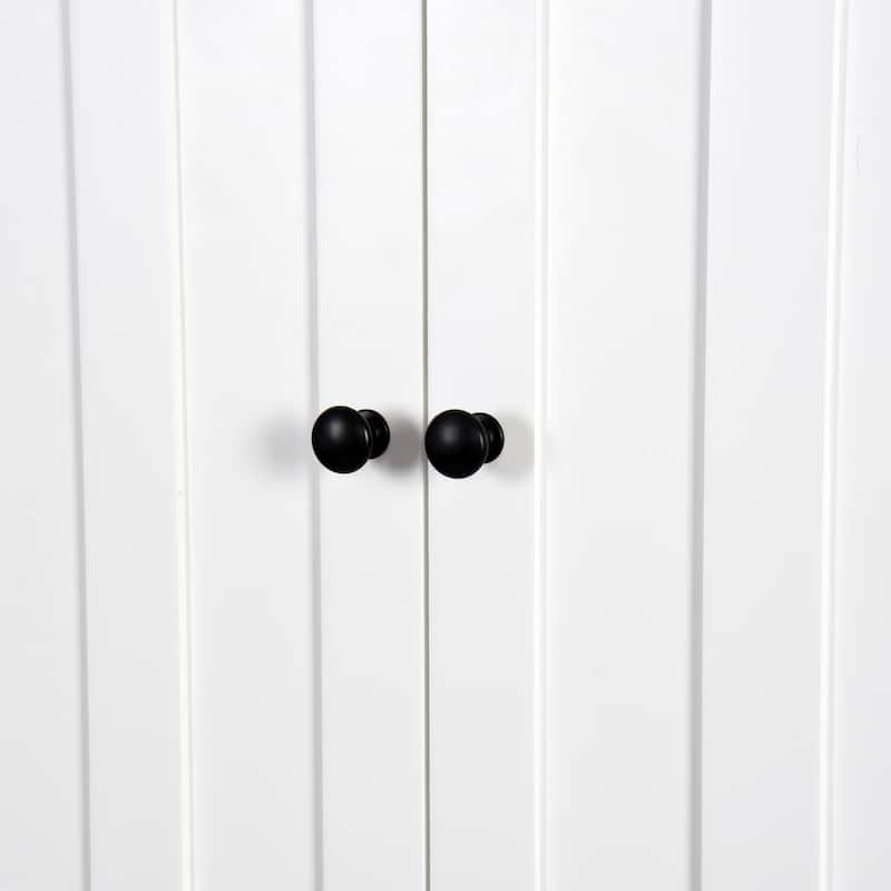 Bathroom Wooden Storage Cabinet Over-The-Toilet Space Saver With A Adjustable Shelf 23.62X7.72X67.32 Inch