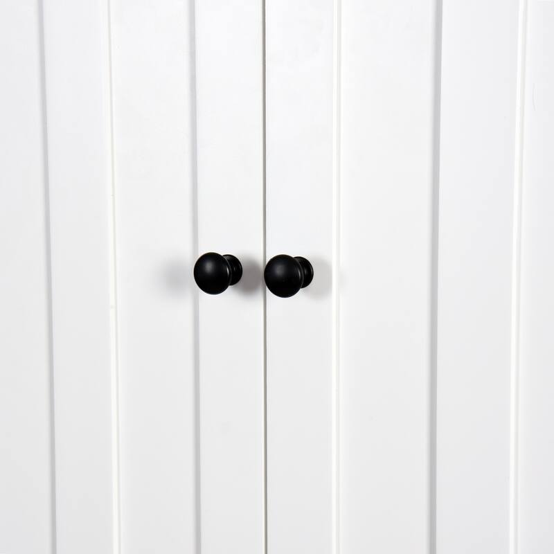 Over The Toilet Storage Cabinet with Open Shelves, Toilet Paper Holder Stand Bathroom Shelf Over Toilet with 2 Doors