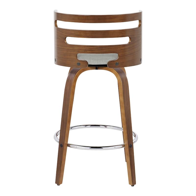 Carson Carrington Cranagh 26" Fixed-Height Counter Stool with Bent Wood Legs (Set of 2)