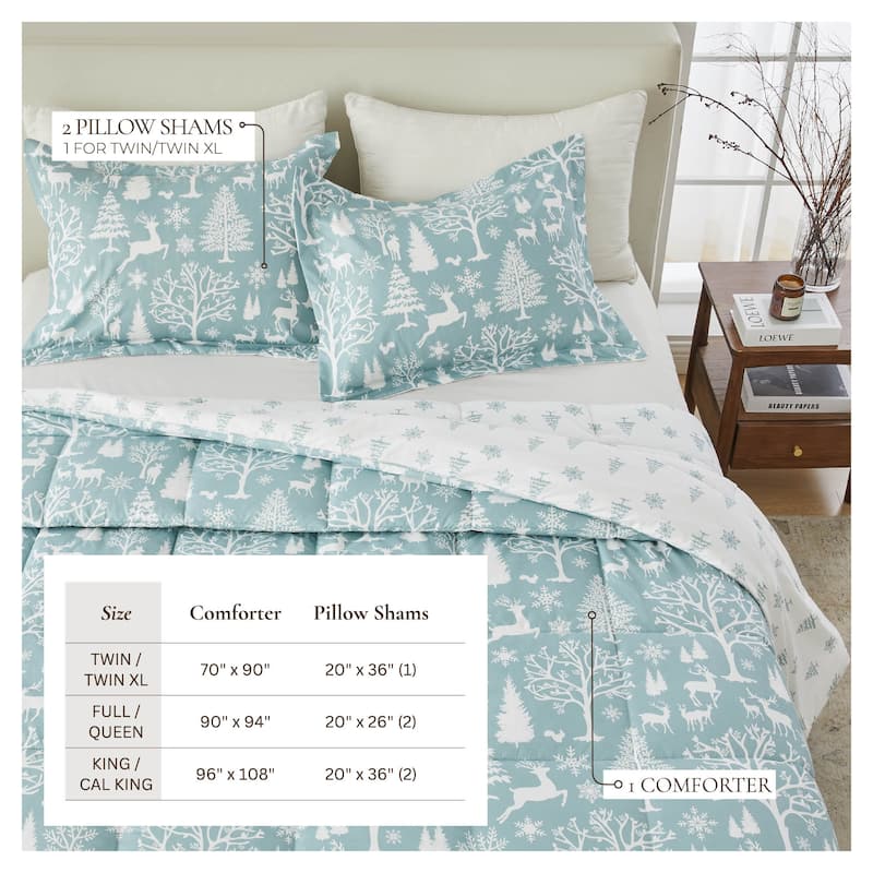 Linery & Co. Holiday Down Alternative Comforter and Sham Set