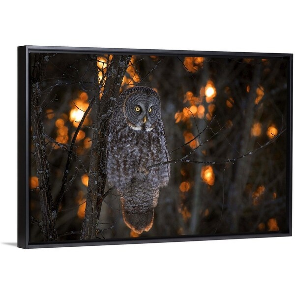 "As The Sun Goes Down" Black Float Frame Canvas Art