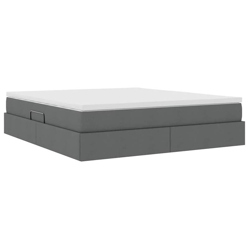 vidaXL Storage Bed with Mattress in Polyester