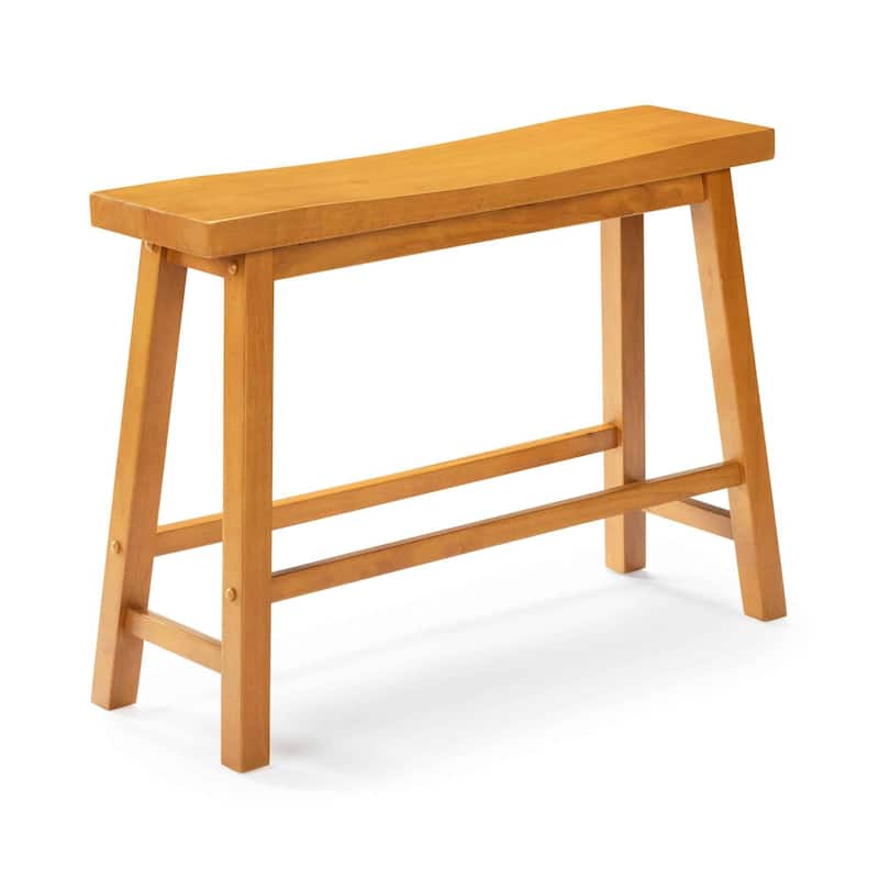 Sonoma Wood Saddle Dining Bench - Honey Oak