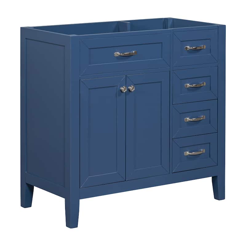 Roomfitters 36" Bathroom Vanity without Sink, Cabinet Base Only, Bathroom Cabinet with Drawers, Solid Frame and MDF Board