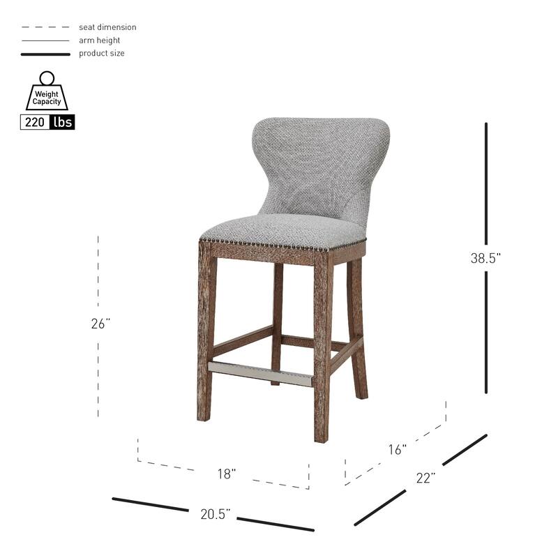 NPD Furniture Dorsey Fabric Counter Stool