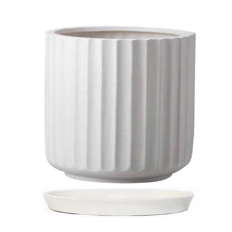 DreamPatio Fiberstone Round Saucer (Pair of 2)