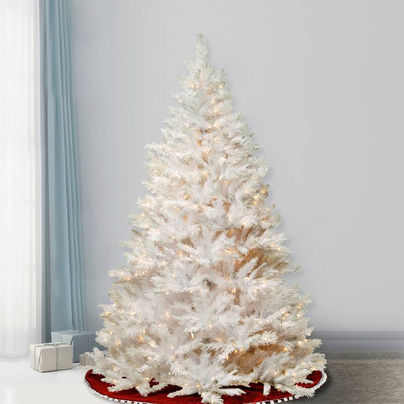 National Tree Company 7.5 ft. Winchester White Pine Tree with Clear Lights - 7.5 Foot - 7.5 Foot - White
