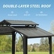 preview thumbnail 7 of 13, Domi Outdoor Living 8' x 5' Hardtop Aluminum Grill Gazebo with Side Shelves and Ceiling Hook