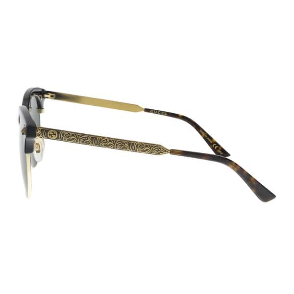 Shop Gucci Gg0222sk 001 Black Gold Cateye Sunglasses Overstock 19422061