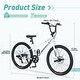 preview thumbnail 7 of 5, White Kids Bike Double Disc Brakes Children's Bicycle Freestyle Mountain Bike with 7-speed Change System for Boys Girls
