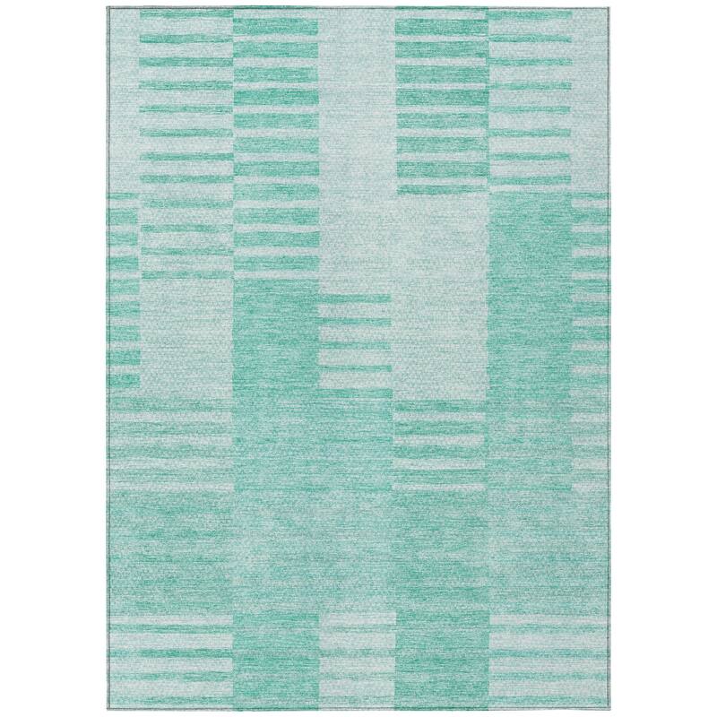 Machine Washable Indoor/ Outdoor Chantille Contemporary Geometric Rug