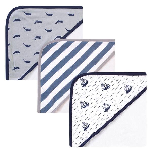 slide 1 of 1, Hudson Baby Infant Boy Cotton Rich Hooded Towels, Sailboat, One Size - Sailboat - One Size One Size - Sailboat