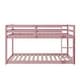 preview thumbnail 4 of 7, Modern Twin over Twin Floor Bunk Bed With Low Height Design For Kids