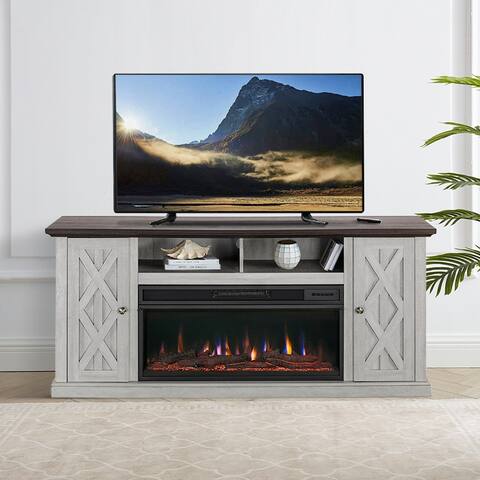 68 in. TV Stand for TVs up to 75 in. with Fireplace