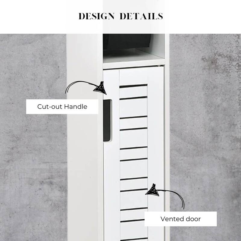 Toilet Paper Storage Cabinet with Dispenser Toilet Organizer - 7.2'L x 7.2"W x 29.9"H