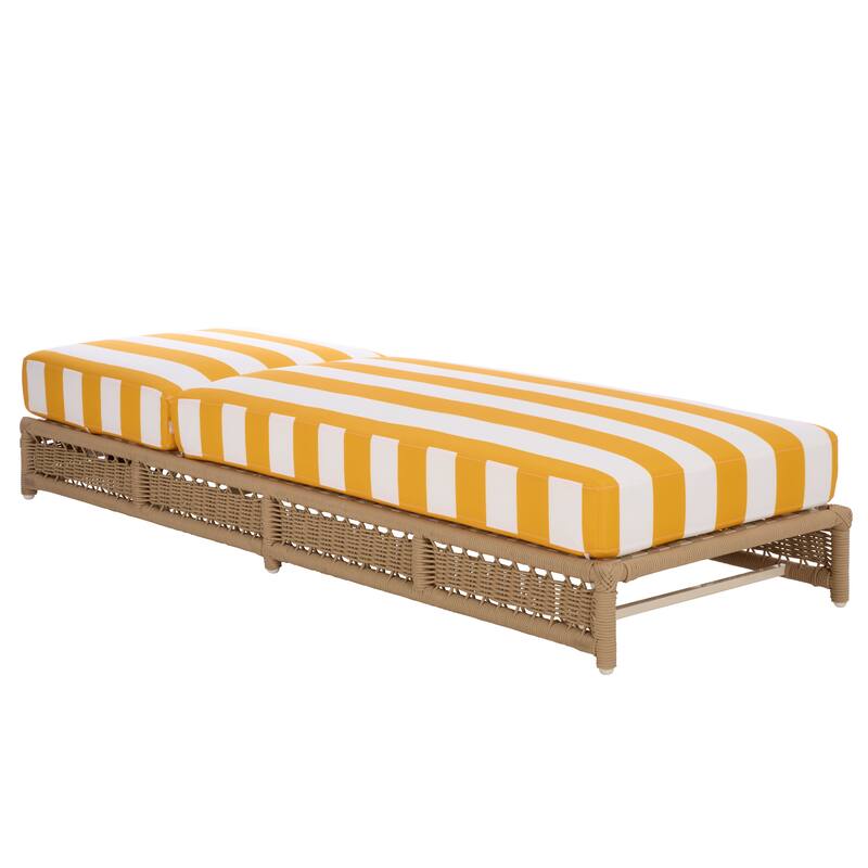 SAFAVIEH Outdoor Living Callan Lounger - 75"W x 26"D x 13"H