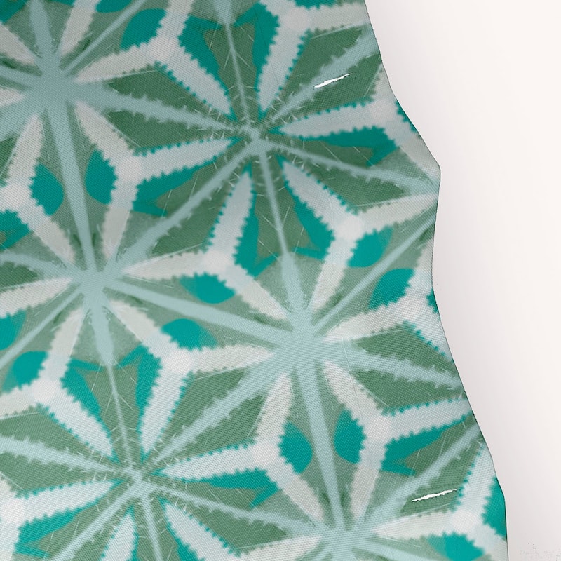 Water Mosaic Geometric Print Shower Curtain