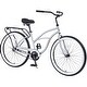preview thumbnail 8 of 10, Single Speed Bicycles 26"Inch,Steel Frame, Wide Wheels for Stability, Rear Coaster Brakes,Multiple Colors Women's Beach Silver