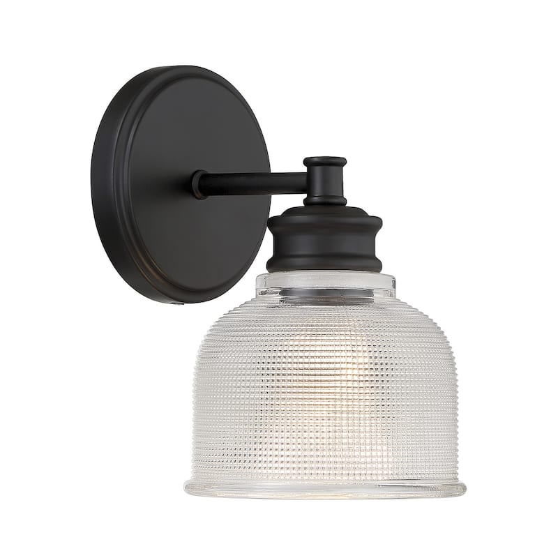 Bellevue SH90093 10" Tall Bathroom Sconce with Textured Glass Shade