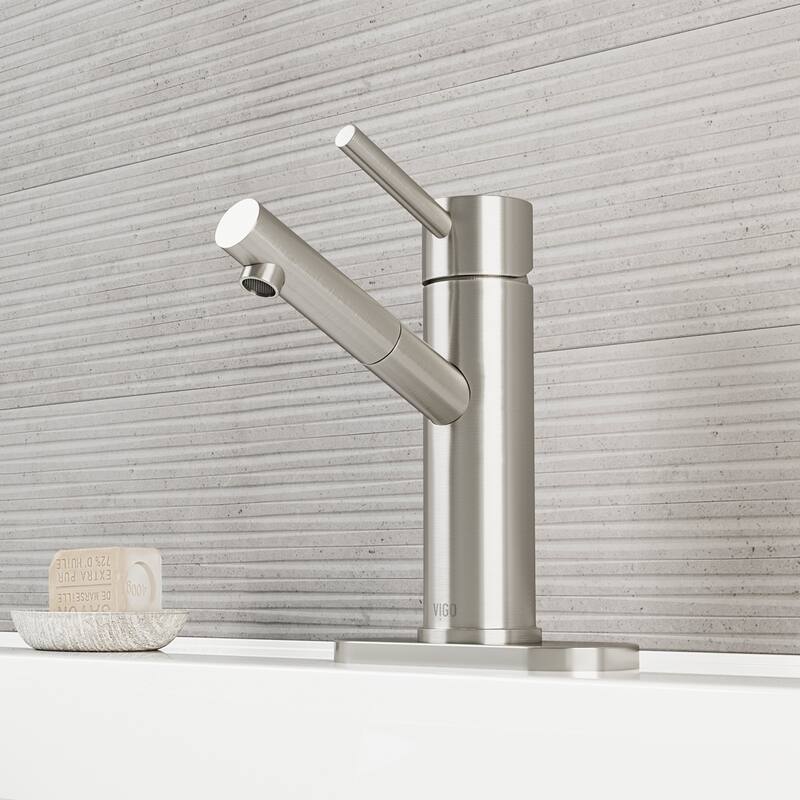 VIGO Noma 8" H Single Handle Single Hole Bathroom Faucet