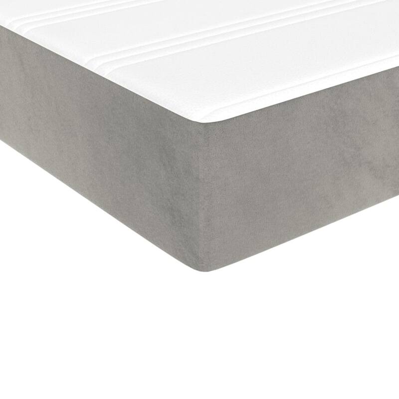 vidaXL Bed Frame Box Spring Platform Bed with Mattress for Bedroom Velvet