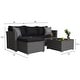 preview thumbnail 30 of 28, 3 Piece Patio Conversation Sets Outdoor Couch Patio Furniture Sectional Wicker Sofa Set