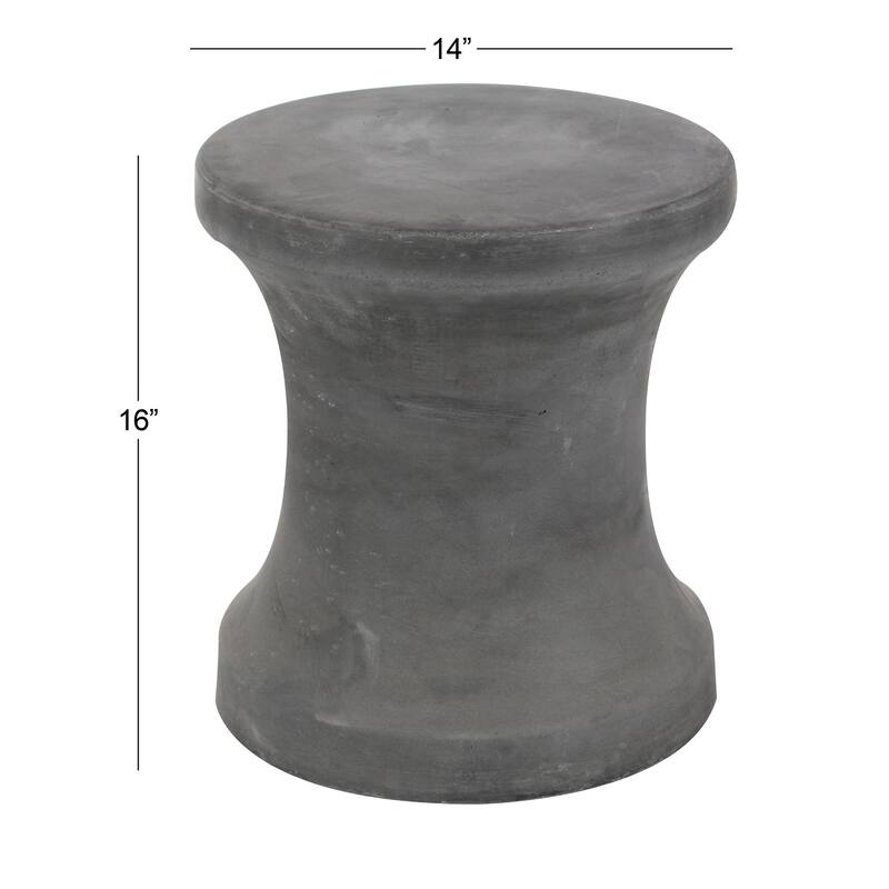 Contemporary Fiberclay Stool - 14 x 14 x 16