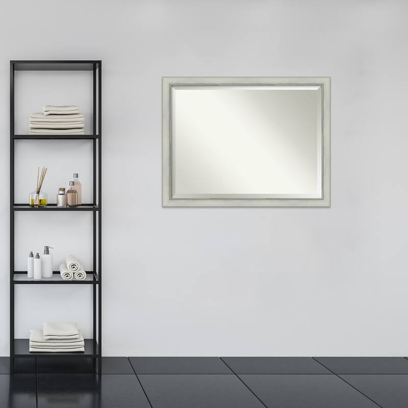 Beveled Wall Mirror - Flair Polished Nickel Frame