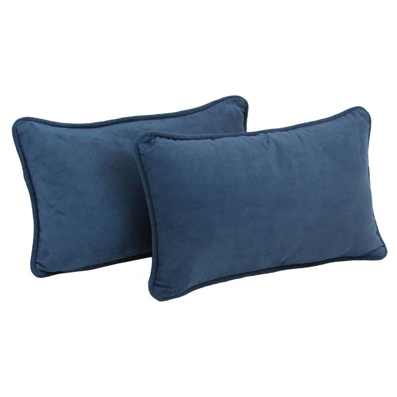 Porch & Den Blaze River Microsuede Lumbar Throw Pillows (Set of 2)