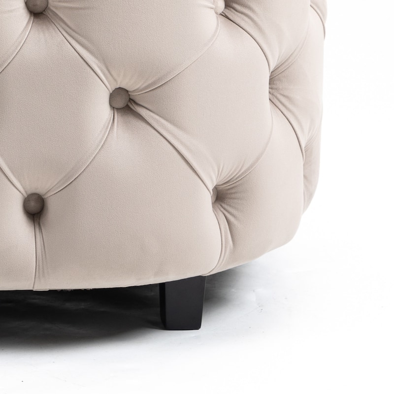 Velvet Accent Barrel Chair for Living Room Leisure Sofa Chair