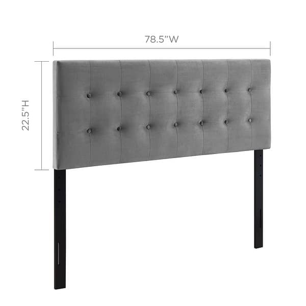 dimension image slide 0 of 4, Copper Grove Windsheim King-size Tufted Velvet Headboard