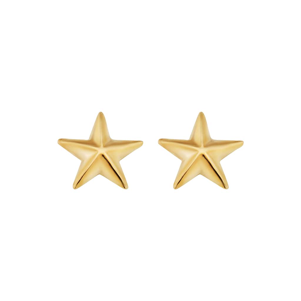 Fremada 10k Yellow Gold Minimalist Star Stud Earrings