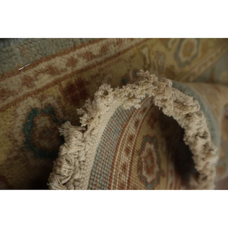 Hand Knotted Oriental 100% Wool Carpet Traditional Floral Navy Blue & Blues Ziegler Area Rug - 3' 1'' X 1' 10''