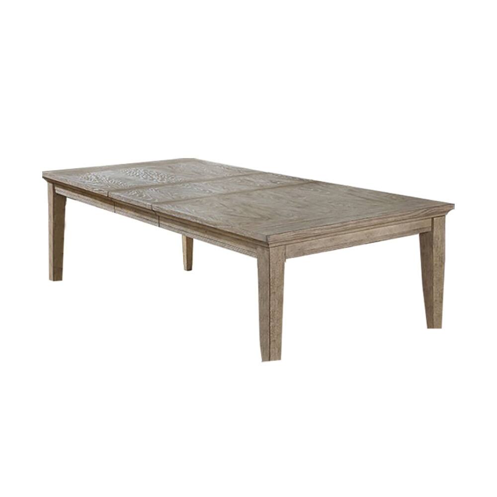 Transitional Extendable Dining Table in Natural Tone Finish