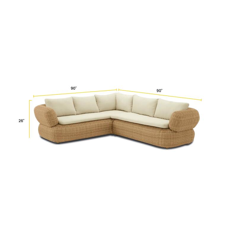 Poly and Bark Vieste Corner Sectional Set